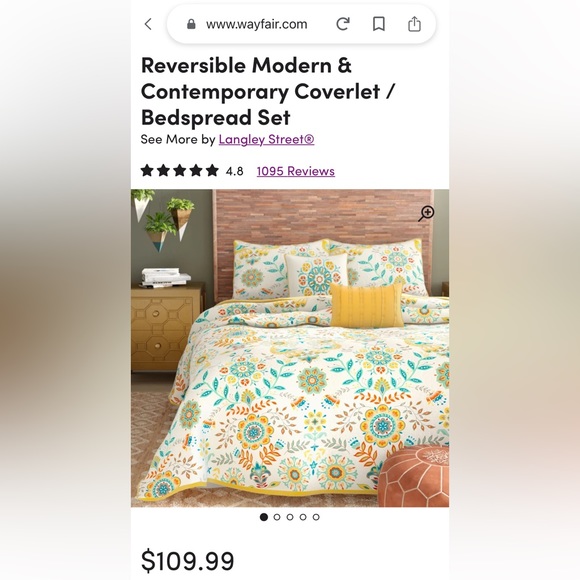 Maxeys Reversible Coverlet Set - Picture 9 of 14